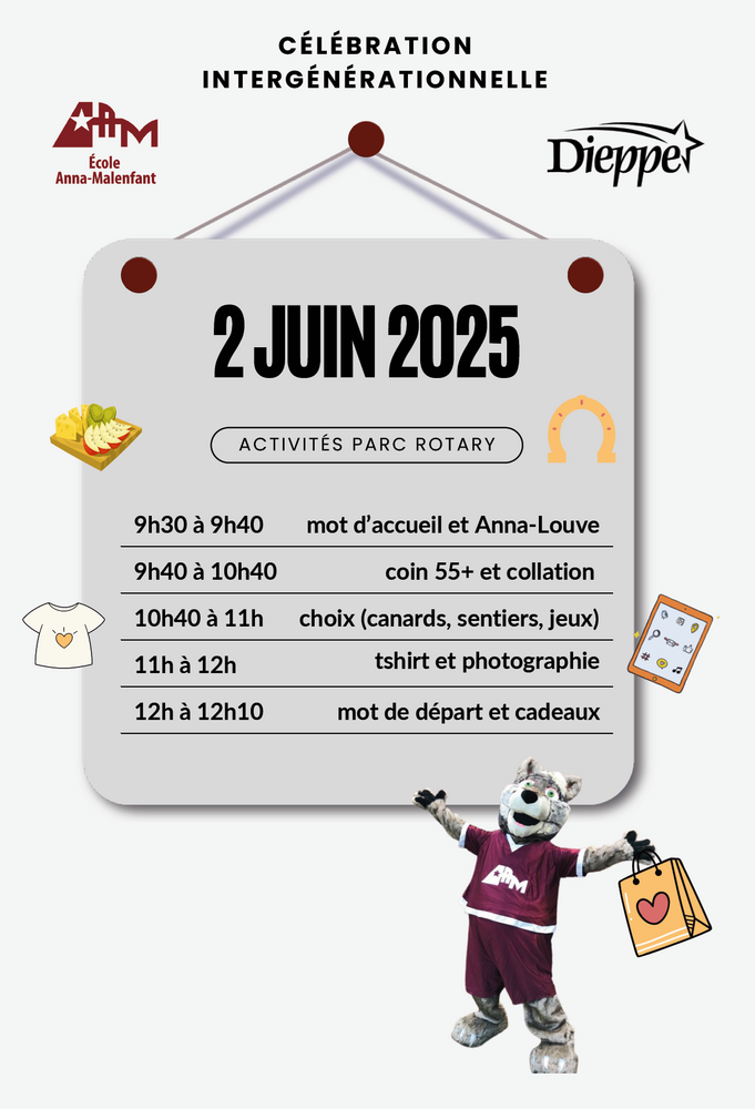 Horaire de la journée