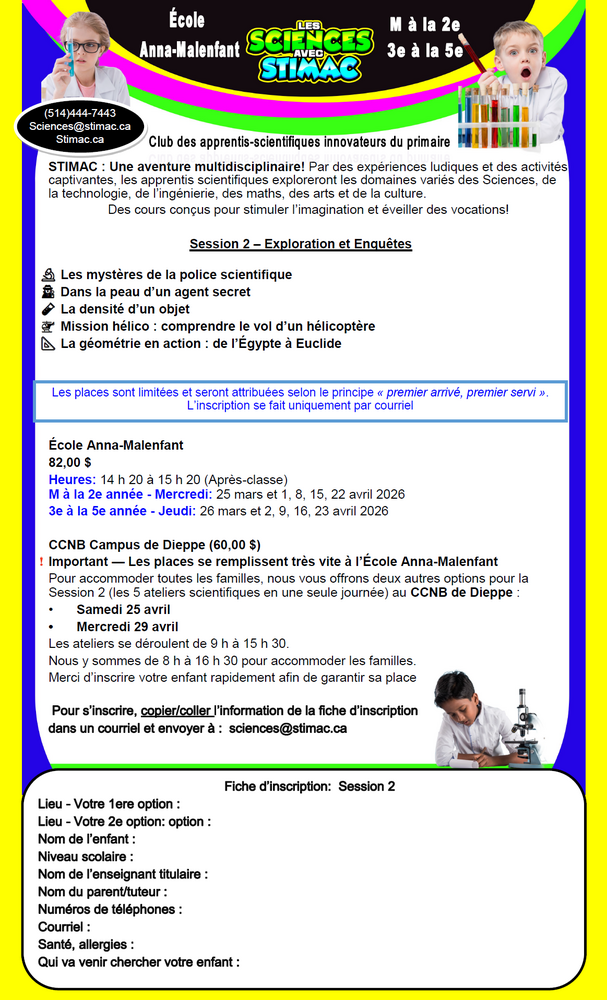 STIMAC mars avril 2026